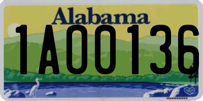 AL license plate 1AO0136