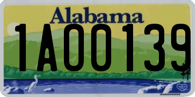 AL license plate 1AO0139