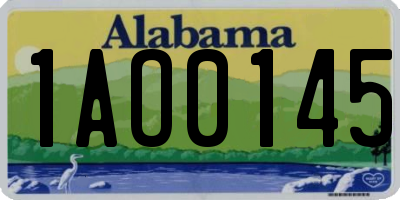 AL license plate 1AO0145