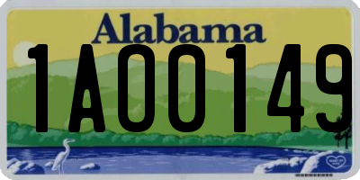 AL license plate 1AO0149