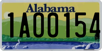 AL license plate 1AO0154