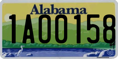 AL license plate 1AO0158