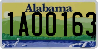 AL license plate 1AO0163