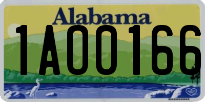 AL license plate 1AO0166