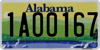 AL license plate 1AO0167