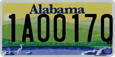 AL license plate 1AO0170