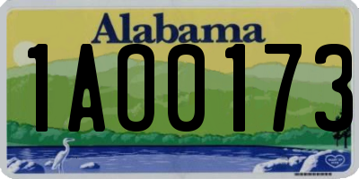 AL license plate 1AO0173