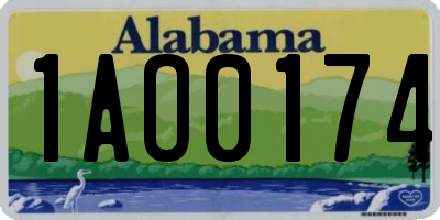 AL license plate 1AO0174