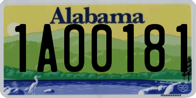AL license plate 1AO0181