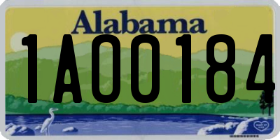 AL license plate 1AO0184