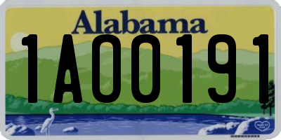 AL license plate 1AO0191