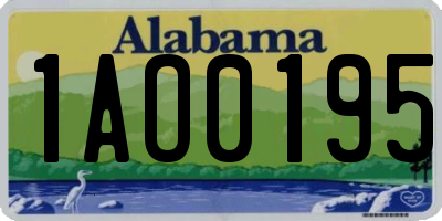 AL license plate 1AO0195