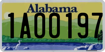 AL license plate 1AO0197