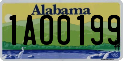 AL license plate 1AO0199