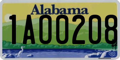 AL license plate 1AO0208