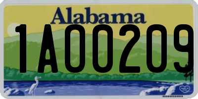 AL license plate 1AO0209