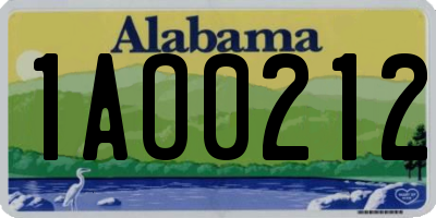 AL license plate 1AO0212