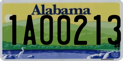 AL license plate 1AO0213
