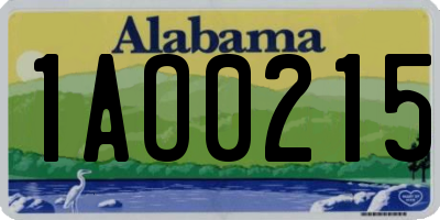 AL license plate 1AO0215