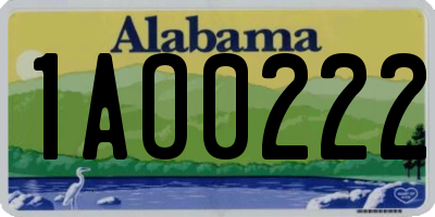 AL license plate 1AO0222