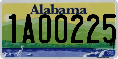 AL license plate 1AO0225