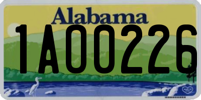 AL license plate 1AO0226