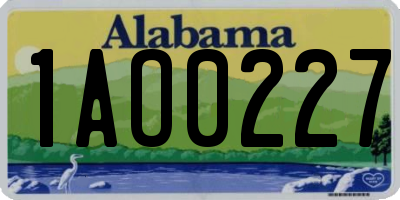 AL license plate 1AO0227