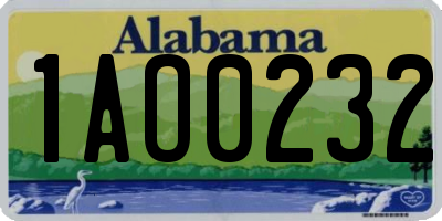 AL license plate 1AO0232