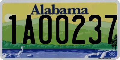 AL license plate 1AO0237
