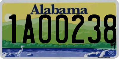 AL license plate 1AO0238