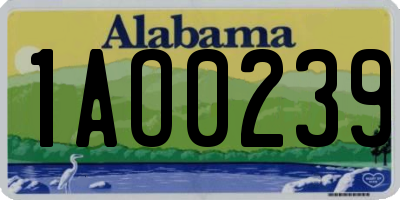 AL license plate 1AO0239