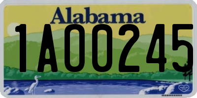 AL license plate 1AO0245