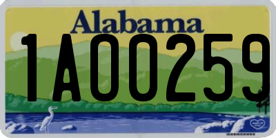 AL license plate 1AO0259