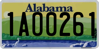 AL license plate 1AO0261