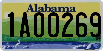 AL license plate 1AO0269