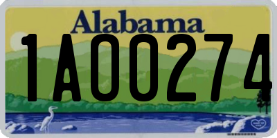 AL license plate 1AO0274