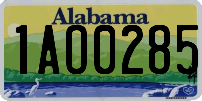 AL license plate 1AO0285