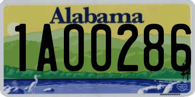 AL license plate 1AO0286