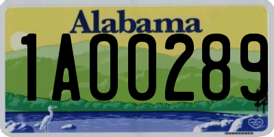 AL license plate 1AO0289