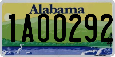 AL license plate 1AO0292