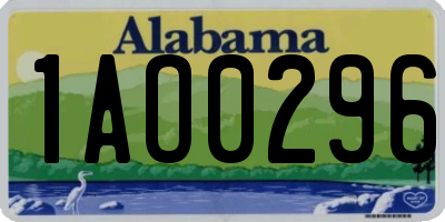 AL license plate 1AO0296