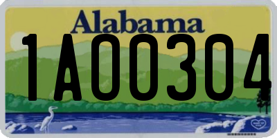 AL license plate 1AO0304
