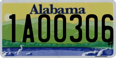AL license plate 1AO0306