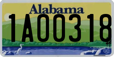 AL license plate 1AO0318