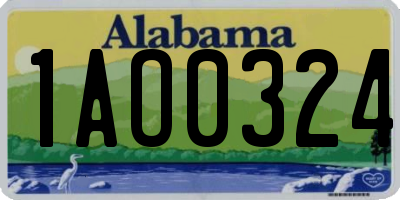 AL license plate 1AO0324