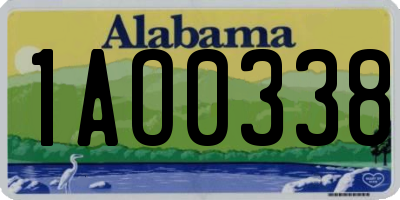AL license plate 1AO0338