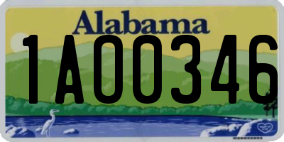 AL license plate 1AO0346