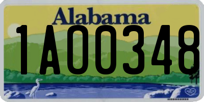 AL license plate 1AO0348