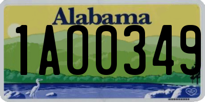AL license plate 1AO0349