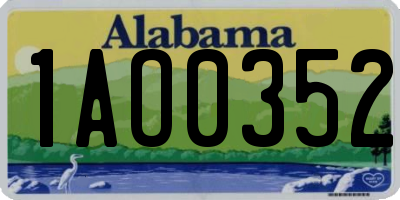 AL license plate 1AO0352